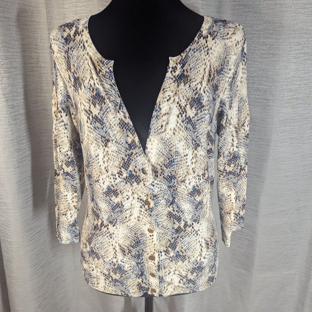 White House Black Market - Cardigan with subtle animal print- (S)